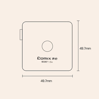 齐心（COMIX）皮卷尺1.5m 自动卡位软尺 三围测量 测量服装尺 身高尺 B3267白