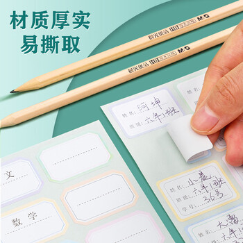 晨光(M&G)文具48枚班级姓名贴 幼儿园儿童不干胶标签贴纸小学生课本手写名字自粘贴纸 班级贴YT-50