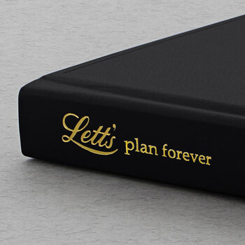 Filofax＆Letts联名款英国进口记事本ICON图标系列定页笔记本中号黑色日记型内页本090136