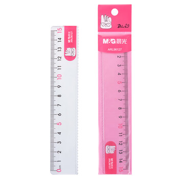 晨光（M&G）文具齐思钧推荐款耷拉兔波浪边尺子小学生直尺15cm文具考试专用 颜色随机单个装ARL96127中考高考