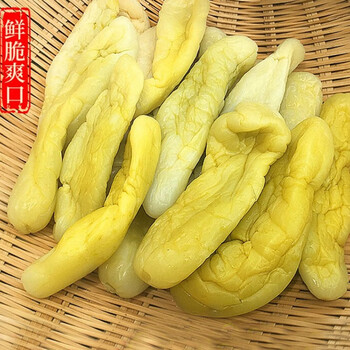 灵山特产瓜皮下饭菜小吃博白爽脆黄瓜皮干酸农家脆皮咸菜 新鲜瓜皮2斤