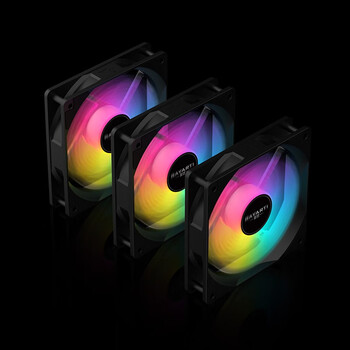 雷匠（RAYARTI）炫彩 12CM机箱风扇 3个套装（多色定彩/轴心发光/大4P串联/液压轴承）