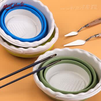蒙玛特(Mont Marte)洗笔筒 洗笔器美术绘画颜料画笔洗笔桶器画画笔水桶 硅胶折叠可插笔涮笔筒AM-ST-002 速写 马克笔绘画