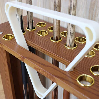 捍升  台球架杆架 台球杆架木质落地球杆架立式收纳放置 16孔柜式