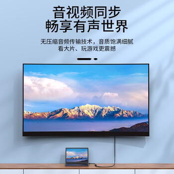 胜为（shengwei）Mini DP转HDMI转换器 高清雷电接口转接头 接显示器投影仪1080P 迷你DP黑 MN-1080