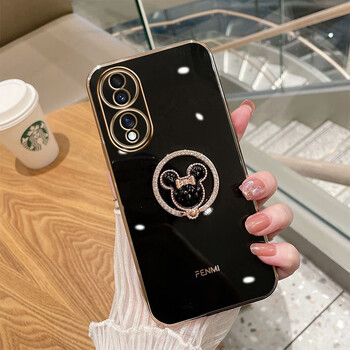 手机壳honor创意水钻指环支架荣耀70pro电镀轻奢软壳创意个性保护套