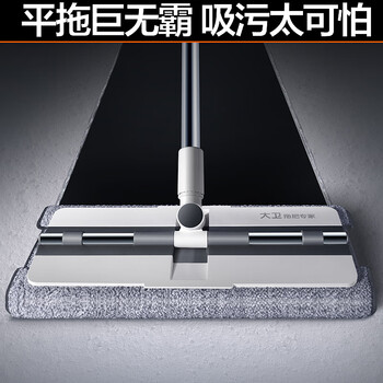 大卫夹布式平板拖把39.5cm杆长135cm  2布大配布巨无霸卡扣设计P8