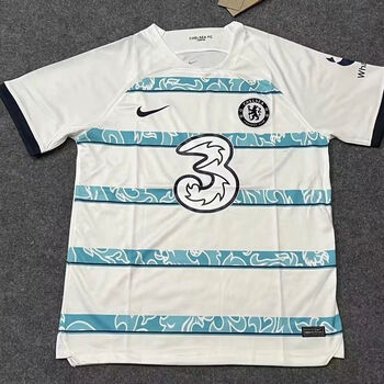 semalam22-23切尔西新款客场球衣 切尔西最新客场短袖条纹足球服 客场