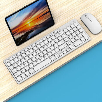 键盘鼠标套装蓝牙无线静音轻薄键鼠笔记本ipad台式电脑办公三模无线