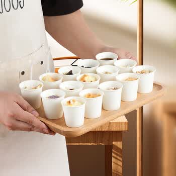 拜杰一次性杯子试吃杯一次性茶杯小号试饮杯小纸杯品尝杯60ml 100只