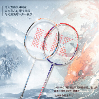 薰风（KUMPOO）羽毛球拍对拍超轻情侣耐打成人学生双拍傲雪+锦鲤