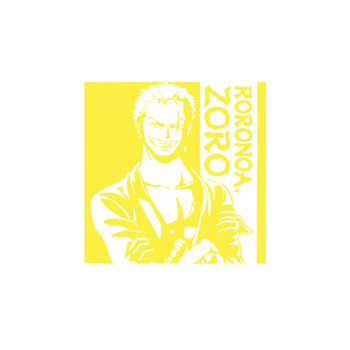 草帽海贼团罗罗诺亚索隆方形动漫海报贴画海贼王剑豪霸气玻璃墙贴男生