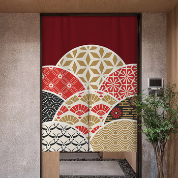 入户门帘日式定制日式门帘半帘日本和风布帘厨房棉麻隔断帘子卫生间短
