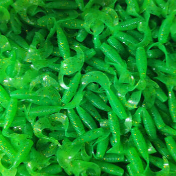 微物迷你卷尾蛆超软路亚饵超小根钓马口青稍罗飞鳜鱼翘嘴软饵 卷尾