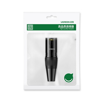 绿联 卡侬公插头 三芯卡农接麦克风话筒音频信号转接插头 XLR音频平衡接功放调音台音响配件 80439 绿联 卡侬公插头 三芯卡农接麦克风话筒音频信号转接插头 XLR音频平衡接功放调音台音响配件 80439