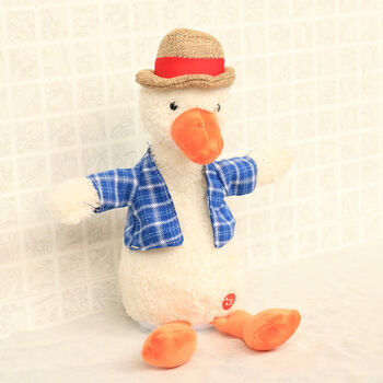 网红复读鸭沙雕鸭会说话的鸭子七夕礼物礼物公仔毛玩具加油鸭 会复读