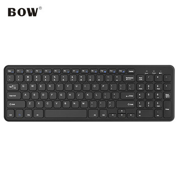 B.O.W航世 HW156C 无线键盘 巧克力按键 超薄便携静音键盘96键 笔记本台式通用 办公键盘 黑色