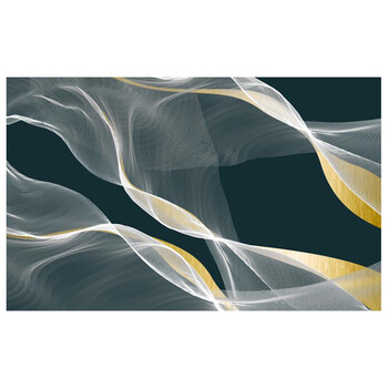 沙发电视背景墙壁纸蓝色3d立体线条抽象墙布壁画18d超浮雕丝绢布平米