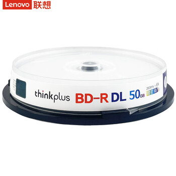 联想（Lenovo）BD-R DL 蓝光空白光盘/刻录盘 1-6速50GB 台产档案系列 桶装10片 可打印