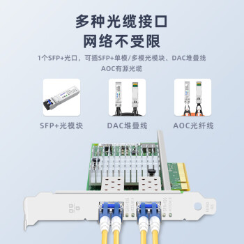 EB-LINK intel 82599芯片PCI-E X8 10G万兆双口光纤网卡X520-DA2 SFP+光口服务器网络适配器E10G42BF