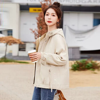 乐町棉服女短款年冬季女装冬装新款休闲宽松女士连帽棉衣棉袄冬天袄子