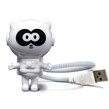 倍方USB笔记本台灯白色熊猫 LED随身灯增强版 移动电源节能灯 电脑键盘照明灯 护眼迷你灯9226