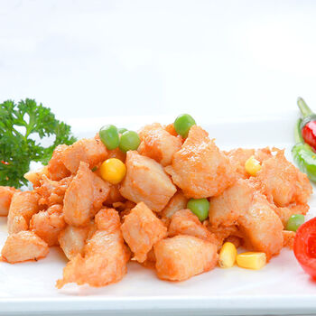 宫保鸡丁2斤装新鲜宫爆鸡丁鸡肉速食半成品菜家庭奥尔良鸡丁批发