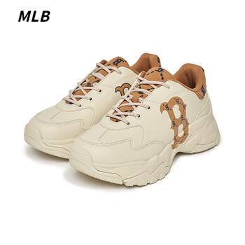 mlb韩国代购男女情侣老爹鞋老花增高运动鞋休闲春夏波士顿红袜队深