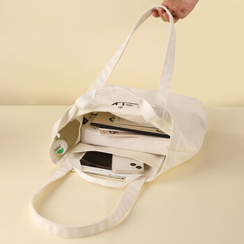 国誉(KOKUYO)Noritake联名托特包便携时尚帆布袋ins手提袋购物袋简约大容量单肩包 白色 1个 WSG-KB2X02W 国誉(KOKUYO)Noritake联名托特包便携时尚帆布袋ins手提袋购物袋简约大容量单肩包 白色 1个 WSG-KB2X02W