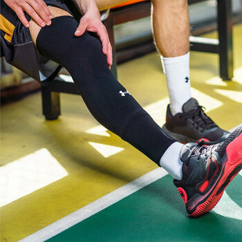 安德玛（Under Armour）护腿运动护膝护具男女防护健身训练骑行跑步足球篮球压缩护腿袜套