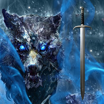 冰原狼权力的游戏长爪冰与火之歌冰琼恩雪诺佩pu儿童玩具 冰原狼剑