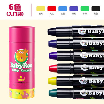 美乐童年儿童蜡笔油画棒不脏手无毒可水洗幼儿园宝宝绘画画彩笔6色 美乐童年儿童蜡笔油画棒不脏手无毒可水洗幼儿园宝宝绘画画彩笔6色