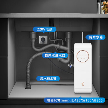 沁园（TRULIVA）净水器机家用排行前十名 小白鲸1000Gpro 6年RO反渗透过滤器 厨下式直饮水机一体3L/分钟UR-S51045