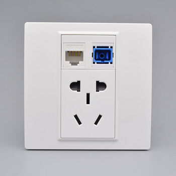 公牛同类型86型六类网口宽带光纤五孔面板千兆6类网线电脑sc带五sc