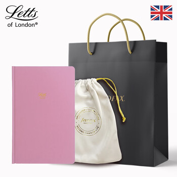 Filofax＆Letts联名款英国进口记事本ICON图标系列定页笔记本中号粉色旅行内页本090153