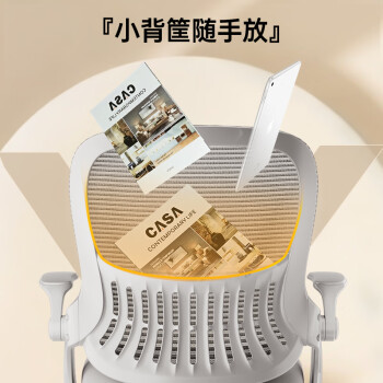 恒林 水母椅电脑椅家用办公椅可升降学习椅 HLC-3718黑框黑布