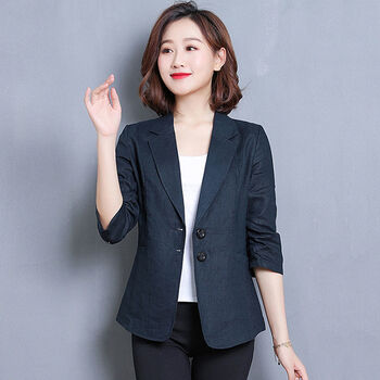 【精选夏季新品】小西装女七分袖新款西装外套女新款修身春夏装薄款