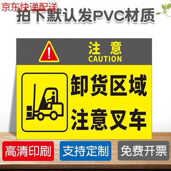 牌注意来往行人叉车操作规程停放处安全警示牌安全标志贴标识贴提示牌