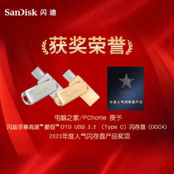 闪迪（SanDisk）256GB Type-C USB3.2 手机U盘DDC4 读速高达400MB/s 自动备份 手机电脑两用 金属双接口大容量优盘