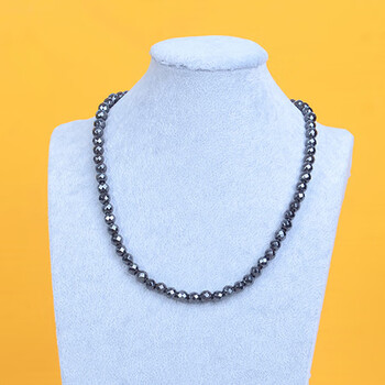 磁性圆珠项链 欧美磁石项链配饰 工艺品 8mm切角圆珠项链(50cm)