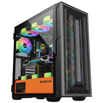 大水牛（BUBALUS）守护者S303 黑色 电脑台式主机箱(顶置+前置双360水冷位/支持E-ATX/玻璃全侧透/12风扇位)	