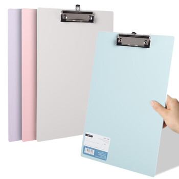 文谷（Wengu）a4夹板文具文件夹板板夹写字夹板加厚硬试卷资料收纳夹菜单夹4色快劳夹垫板考试收纳 4个装PPF3-18