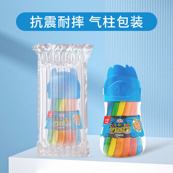 马培德（Maped）儿童大头塑料蜡笔 幼儿学生不脏手绘彩蜡笔 初学美术彩绘涂鸦画笔 862424EC【24色/桶装】