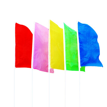 递乐 60*90cm小号刀旗活动彩旗摇旗红黄蓝绿5色旗帜  10面/包 5313