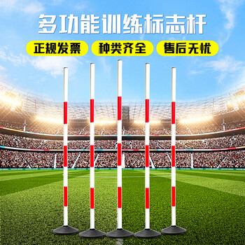 未止标志杆 蛇形跑标杆倒车杆障碍杆 1.5米红白铁杆+2.3kg铸铁底座