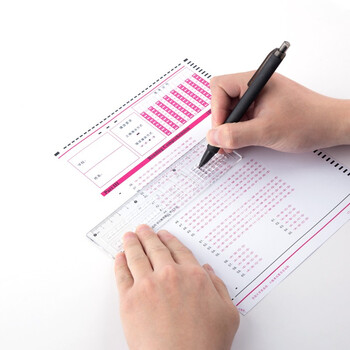 广博(GuangBo) 学生考试学习用多功能答题尺15cm涂卡尺单把装H05324 文具工具专用