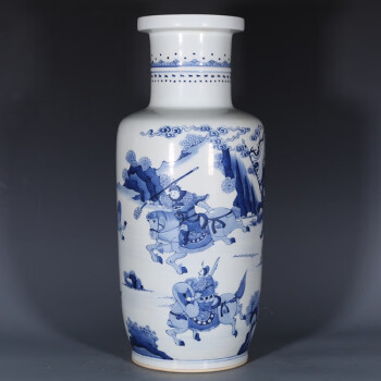 中国美術品　青磁　大清乾隆年製　陽刻龍文花瓶　38cm