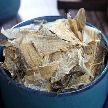 咖咪龙(kamilong)柴鱼皮 500g 足干渔民自晒淡晒无盐明鱼皮海鳕鱼皮