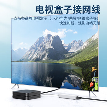 宏碁（acer）Type-C转网口分线器拓展RJ45网线接口HUB转换器 笔记本电脑台式机以太网口扩展坞 Win8/10转接头