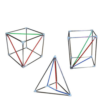 不锈钢三棱锥长方体正方体框架立体几何模型数学具棱长演示教具格畅sn
